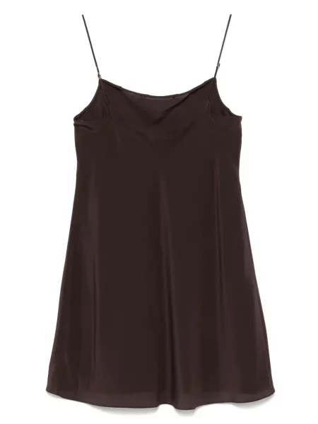 Rochie Carine Gilson de mătase de costum maro
