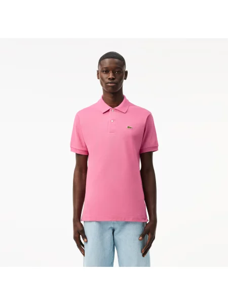Lacoste Koszulka Polo Oryginał Petit Piqué różowa