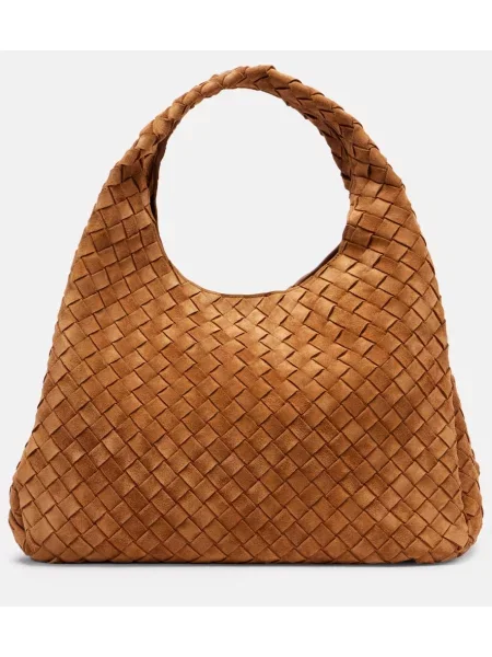 Semišová velká kabelka Bottega Veneta béžová