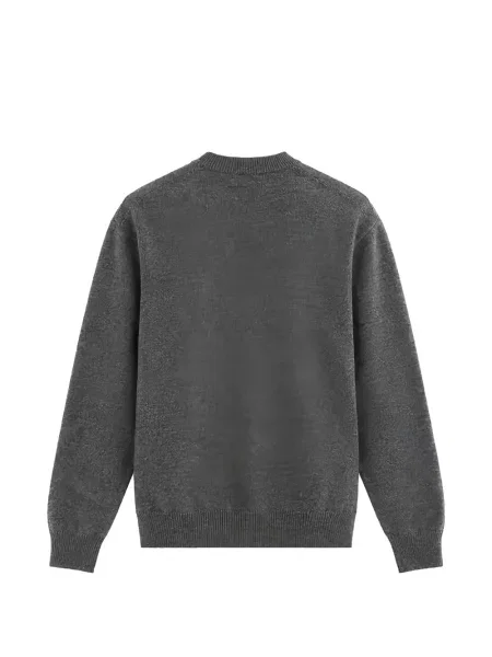 Lung pulover Comme Des Garçons Homme cu decolteu rotund gri