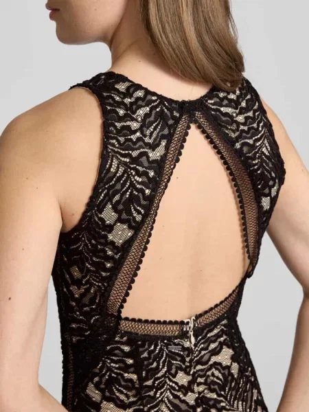 Guess sukienka CHRISTEL maxi dopasowana czarny