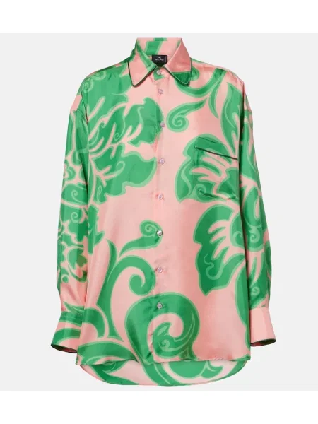 Bluză Etro de mătase violet