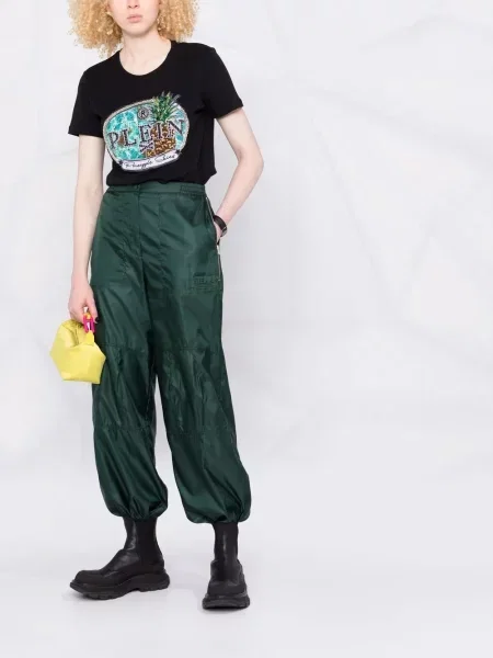 Křišťálové krátké tričko Philipp Plein černé