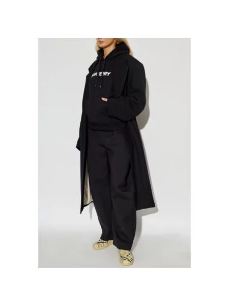 Bluza z kapturem Burberry z logo czarna
