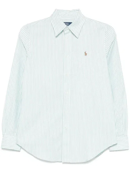 Шапка с козирки Polo Ralph Lauren на райета червено