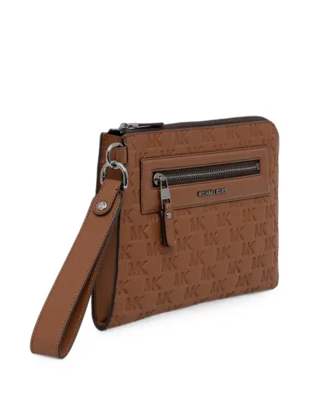 Bőr táska Michael Kors autogrammal barna