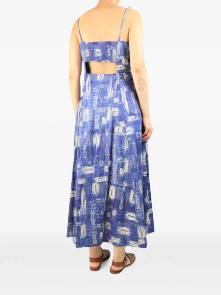Rochie maxi Wiggy Kit cu legături albastru