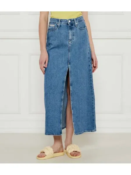 Calvin Klein Jeans De blugi fustă A-LINE albastru