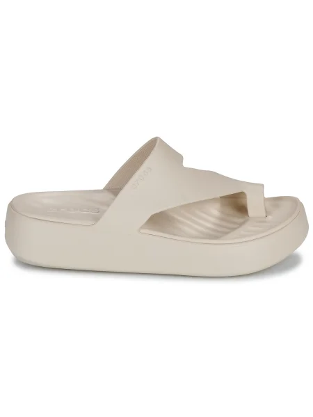 Dámske žabky Crocs Getaway Platform Toe Loop sandstone béžová