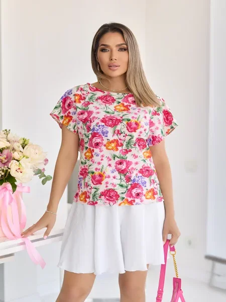 Блуза INNOE віскоза/поліестер білий