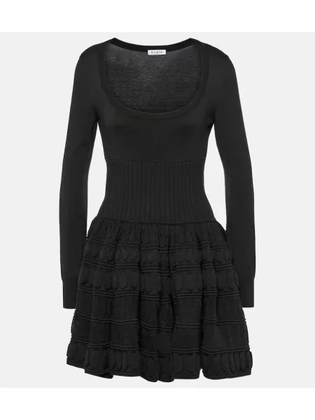 Rochie Alaïa de lână negru