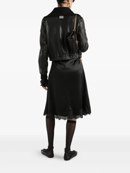 Geanta de piele Dolce & Gabbana negru
