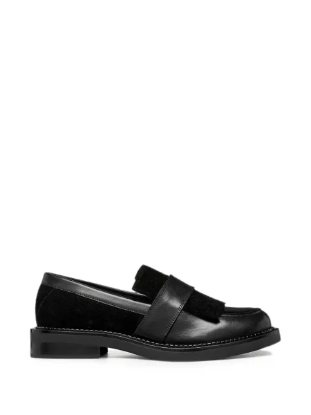 Pantofi loafer Geox cu franjuri negru