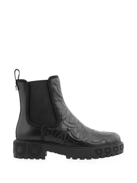 Botine chelsea Ferragamo din piele negru