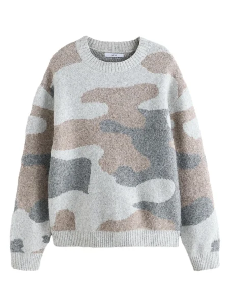 Next Svetr tmavě / šedá / čedičová šedá béžová