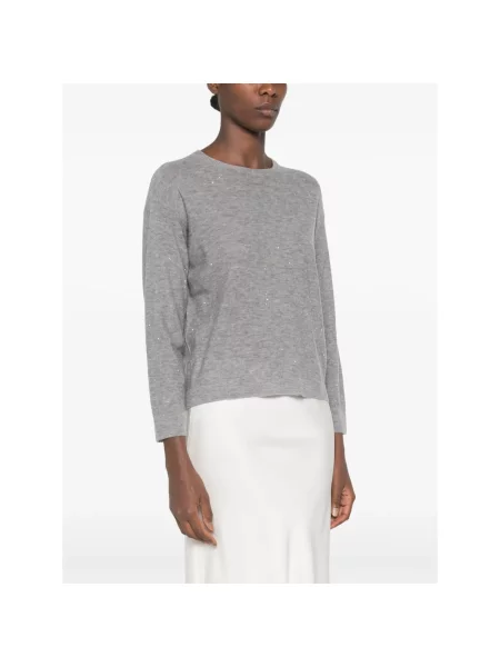 Sweter Fabiana Filippi wełniany szary