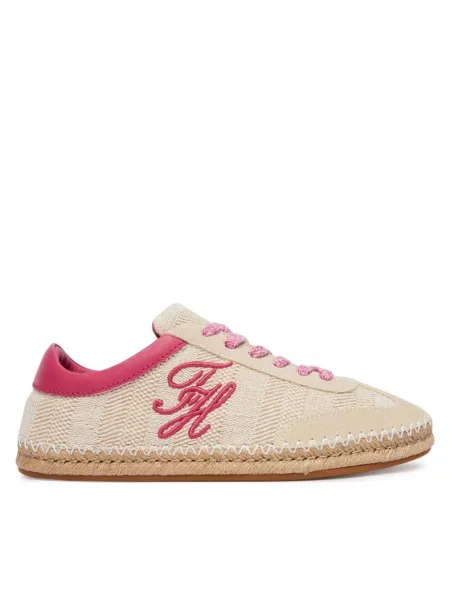 Tommy Hilfiger Espadrile Woven Logo Embroidery bej