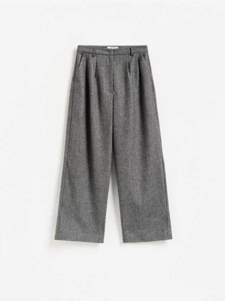 Reserved Pantaloni cu adaos de lână gri-neutru gri
