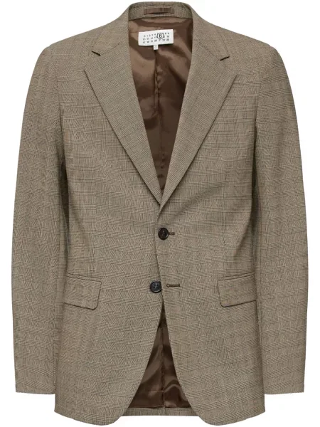 Sacou Mm6 Maison Margiela în carouri maro