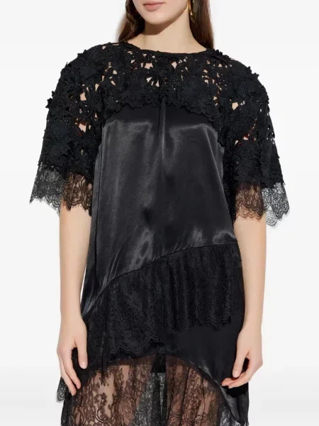 Rochie Munthe din dantelă de costum negru