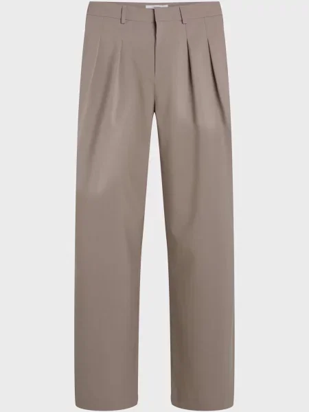 Широкі штани Calvin Klein Jeans бежеві