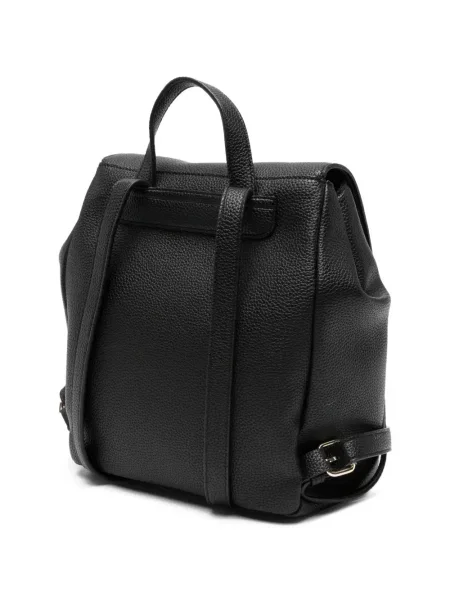 Bőr hátizsák Armani Exchange fekete
