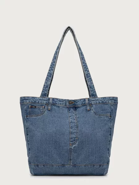 Guess Jeans látková taška džínová modrá