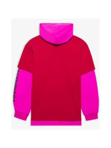 Lniana bluza z kapturem Balenciaga z kapturem czerwona