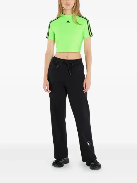 Бягане тениска Adidas с леопардов принт от джърси черно