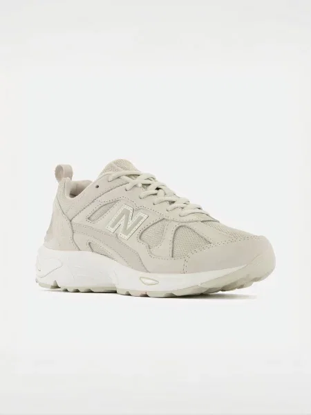 Кожаные повседневные кроссовки New Balance бежевые