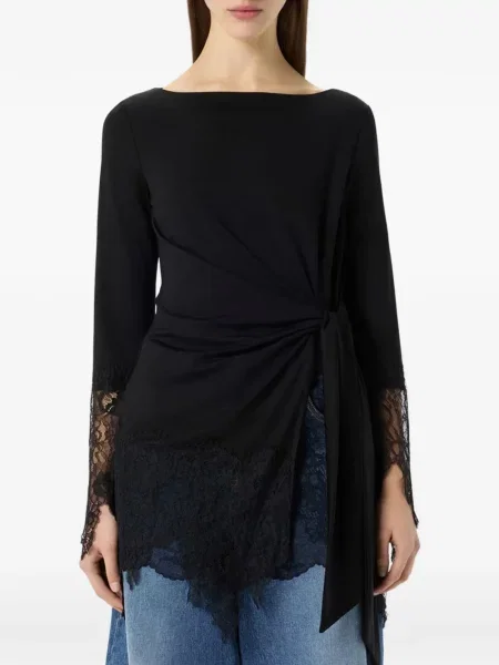 Bluză Blumarine din dantelă negru