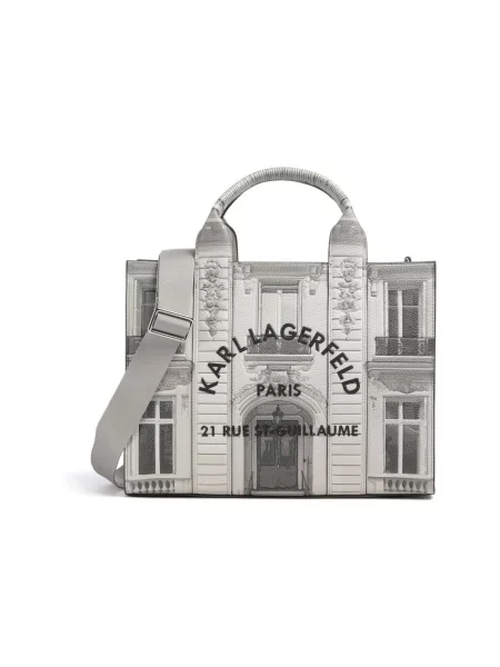 Kabelka KARL LAGERFELD Sivá béžová