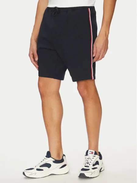 Tommy Hilfiger Szövet rövidnadrág Global Stripe sötétkék