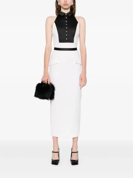 Rochie Silk Love & Lace de mătase de costum alb