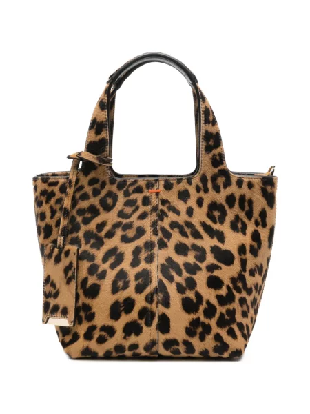 Geantă Santoni cu imagine cu model leopard