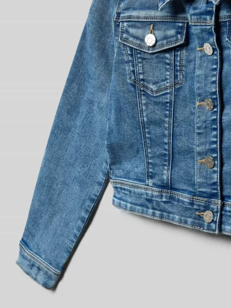 Kurtka dżinsowa o kroju regular fit z mieszanki bawełny S.oliver Red Label niebieska