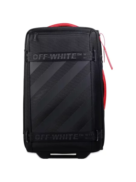 Valiză Off-white cu dungi alb