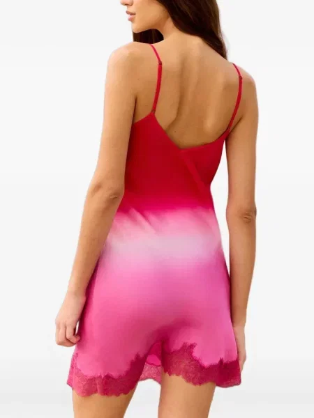 Rochie mini Mes Demoiselles din dantelă roz