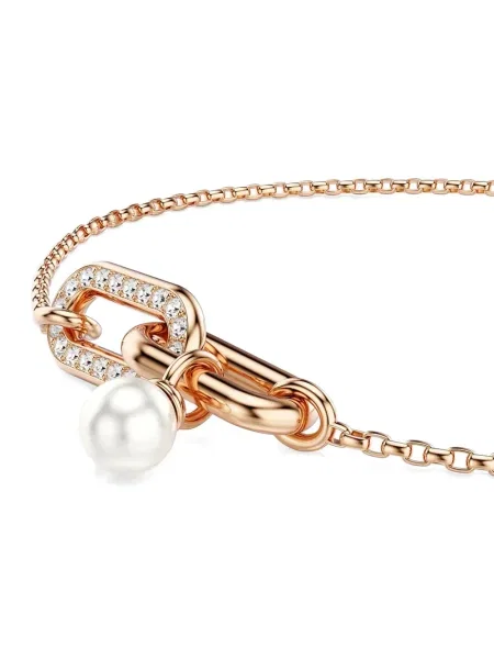 Гривна Swarovski с перли розово