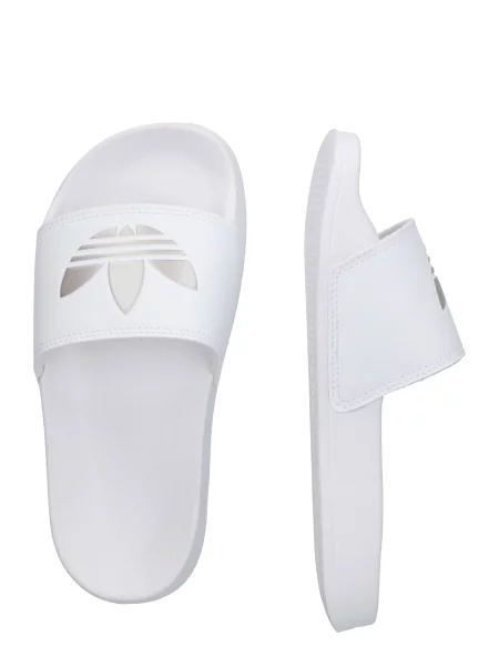 ADIDAS ORIGINALS Šľapky Adilette / sivá biela