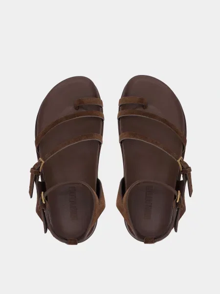 Велюровые босоножки Miraton коричневые