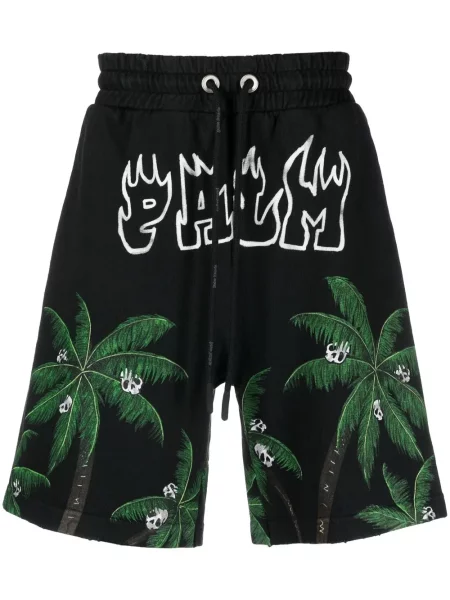 Pantaloni scurți de sport Palm Angels cu imagine negru