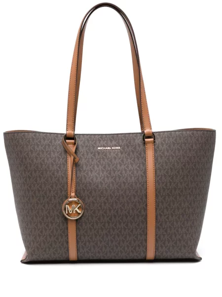 Φλοράλ τζιν σορτς Michael Michael Kors με σχέδιο από κρεπ καφέ