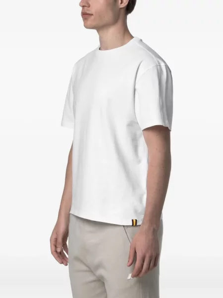 Tricou K-way cu decolteu rotund alb