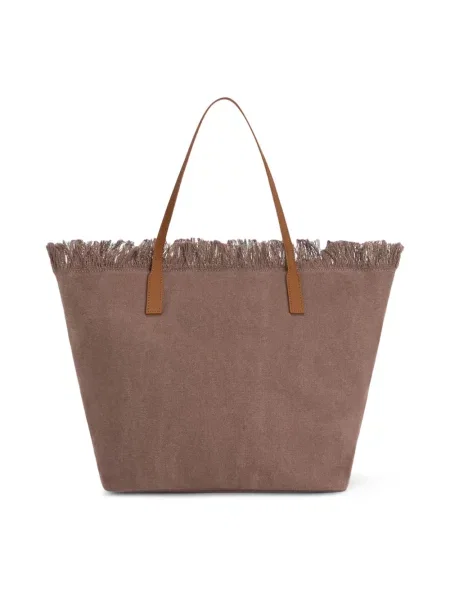 Shopperka Mc2 Saint Barth skórzana brązowa
