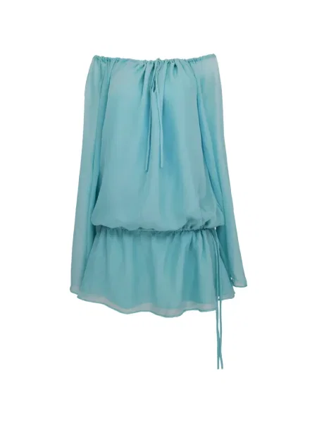 Rochie mini Azeeza din șifon de costum albastru