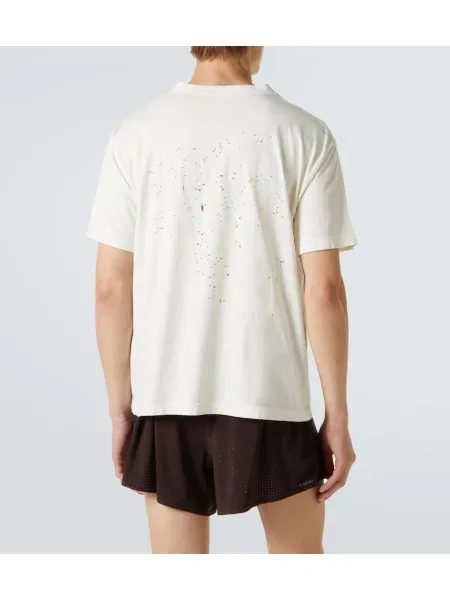 Tricou Satisfy zdrențuiți din jerseu alb