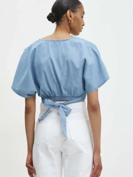 Джинсова блузка Answear Lab однотонна