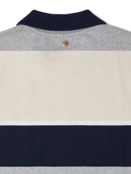 Tricou Versace cu dungi din jerseu gri