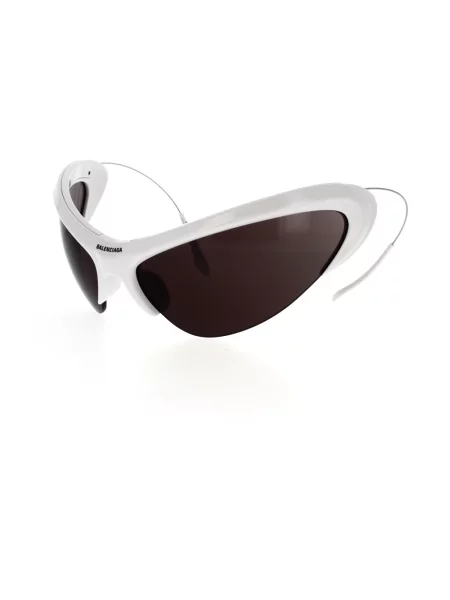 Lniane okulary przeciwsłoneczne Balenciaga białe
